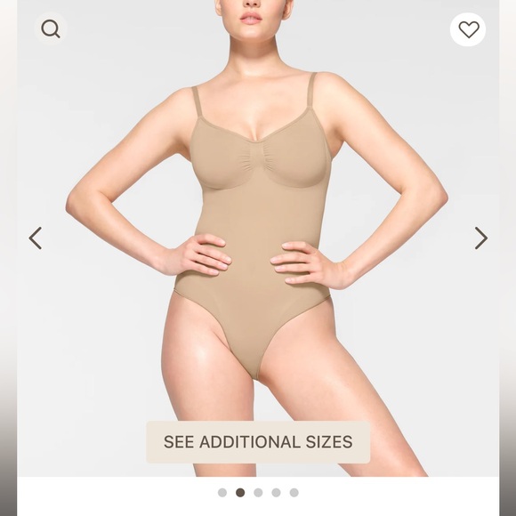 NWOT SKIMS‎ S/M Sculpting Bodysuit Brief with Snaps Clay Shapewear S/M - Picture 1 of 10